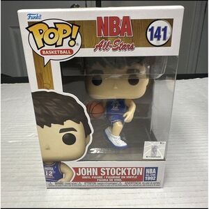 Funko Pop! Vinyl: John Stockton #141 W/‎ Matching Stockton Card !!